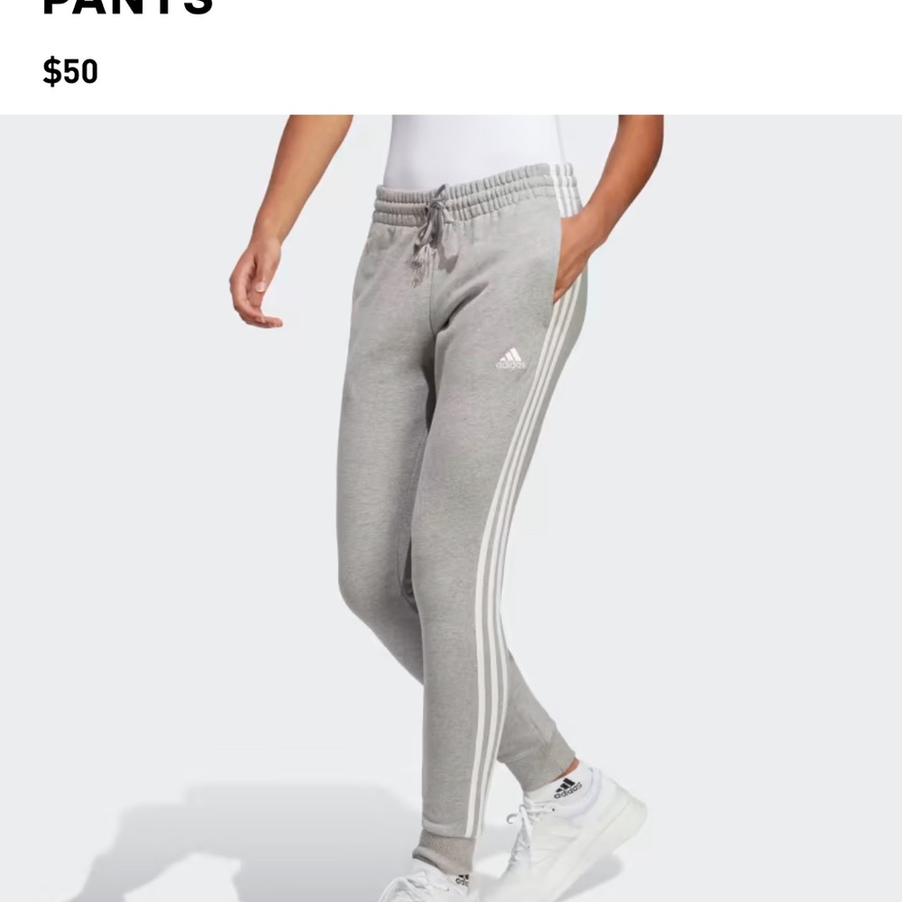 NWT Adidas Women’s Fleece 3 Stripe Joggers